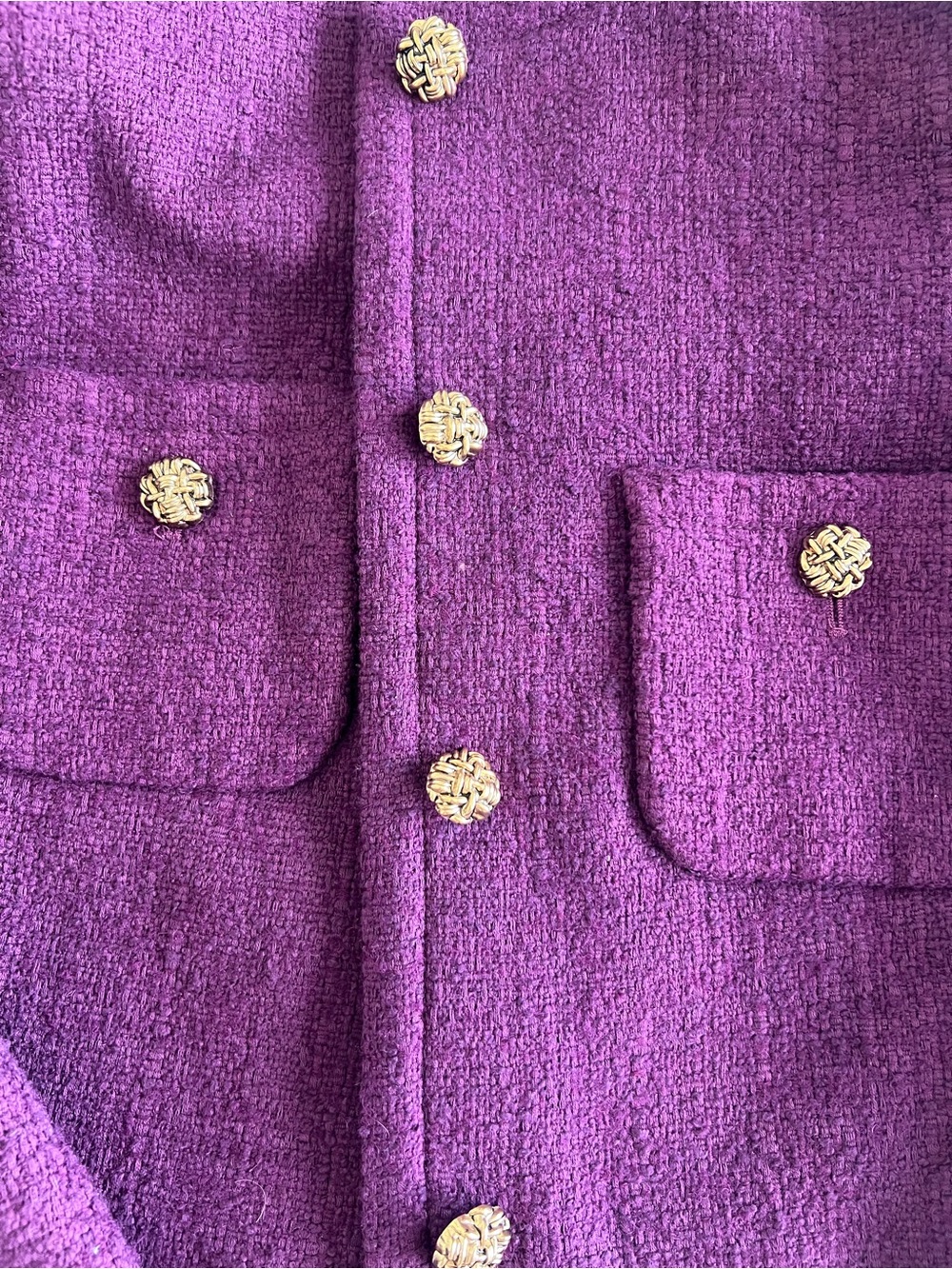ba&sh Plum Textured Collarless Boxy Blazer size Medium new with tags - Picture 12 of 16
